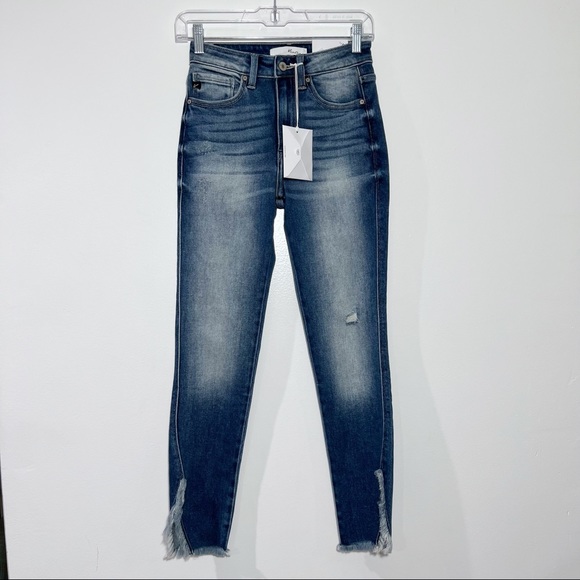 KanCan Geneva High Rise Ankle Skinny w/ Slit Raw Hem Size 1/24 - Picture 3 of 13